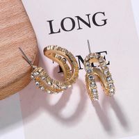Fashion Alloy Diamond Earrings main image 6