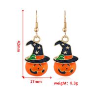 Cross-border Supply Original Illustration Style Halloween Series Earrings Ghost Cartoon Spray Paint Simple Style Earrings main image 6