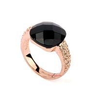 Fashion Diamond Black Crystal Ring main image 2