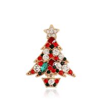 Collar De Navidad Europeo Y Americano Pendientes De Anillo Conjunto De Cuatro Piezas De Árbol De Navidad De Cristal sku image 2