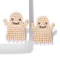 Baub Gleiche Legierung Perlen Strass Ohrringe Halloween Lustige Ohrringe Kreative Ohrringe Zubehör Jiaqi Schmuck sku image 1