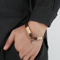 Simple Vintage Hand-woven Leather Bracelet main image 6