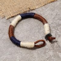Bohemian Hand-woven Cowhide Bracelet Color Twine Bracelet main image 5
