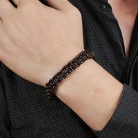 Hand-woven Leather Bracelet Simple Retro Bangle main image 6