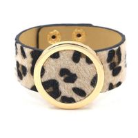 Fashion Leopard Horse Hair Pu Imitation Leather Bracelet main image 5