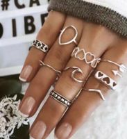 New Retro Love Arrow Spray Ring Set main image 2