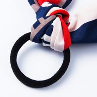 Fashion Fruit Pattern Cloth Hair Ring Black Headband Bow Ribbon Ribbon Big Intestine Ring main image 3