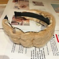 New Wide-brimmed Gold Circle Simple Fabric Headband main image 4