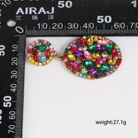 New Retro Geometric Water Drop Color Mosaic Stud Earrings main image 5