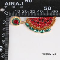 New Retro Watermelon Fruit Color Mosaic Stud Earrings main image 5