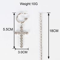 925 Silbern Adeln Im Koreanischen Stil Personal Isierte Strass Steine Einfache Und Modische Atmos Phä Rische Kreuz Ohrringe Weibliche Ohrringe Earring main image 3