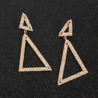 Retro Triangle Rhinestone Diamond Earrings main image 4
