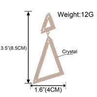 الرجعية مثلث حجر الراين الماس أقراط main image 6