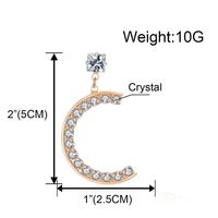 New Alloy Diamond Retro Creative C-shaped Earrings main image 6