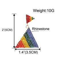 Rainbow Diamond Triangle Earrings main image 6