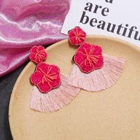 Vintage Bohemian Fan With Tassel Earrings main image 1