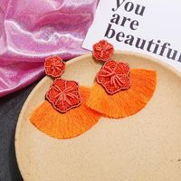 Vintage Bohemian Fan With Tassel Earrings main image 4