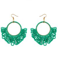 Fashion Geometric Fan-shaped Rice Beads Earrings sku image 3