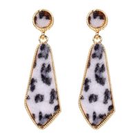 Bohemian Alloy Leopard Fleece Retro Triangle Diamond Earrings sku image 3