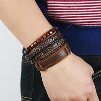 New Vintage Woven Leather Leather Bracelet main image 5