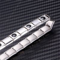 Fashion Stainless Steel Magnetic  Silver Titanium Steel Elastic Bracelet main image 3