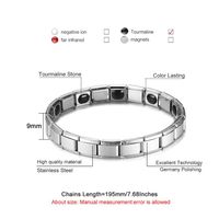 Fashion Stainless Steel Magnetic  Silver Titanium Steel Elastic Bracelet main image 5