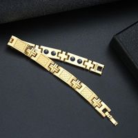 Couple Alloy Plating 18k Gold Magnetic Adjustable Bracelet main image 4