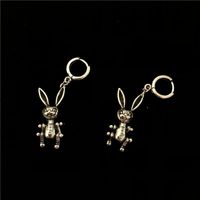 Rabbit Made Old Dark Wind Cute Animal Asymmetrical Cool Design Chain Necklace main image 4