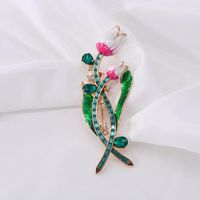 Fashion Tulip Brooch Rhinestone Shawl Collar Large Brooch main image 5