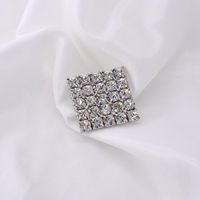 European And American Style Square Full Diamond Brooch main image 1