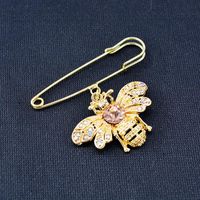 Baroque Bee Retro Pearl Color Diamond Brooch main image 5
