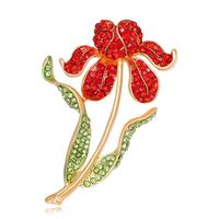 Temperament Alloy Diamond-studded Rhododendron Flower Brooch main image 1