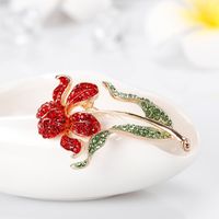 Temperament Alloy Diamond-studded Rhododendron Flower Brooch main image 6