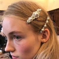 New Sparkling Diamond Pearl Tiara Hair Clip main image 1