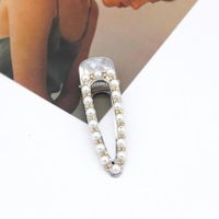 New Sparkling Diamond Pearl Tiara Hair Clip main image 4