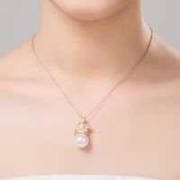 Creative Small Pegasus Pearl Female 925 Sterling Silver Short Necklace main image 3