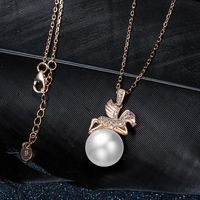 Creative Small Pegasus Pearl Female 925 Sterling Silver Short Necklace main image 4