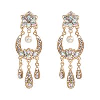 52220 Mode Coréenne Européen Et Américain Personnalisé Baroque Rétro Grand Nom Alliage Gland Diamant Stud Boucles D'oreilles Boucles D'oreilles sku image 1