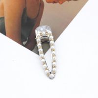 New Sparkling Diamond Pearl Tiara Hair Clip sku image 2