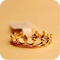 Little Pepper Crown Ring Koreanische Version Des Neuen Prinzessinnen Ringes Koreanischer Schmuck Großhandel 2 Yuan Shop Schmuck Boden Stand Waren main image 1