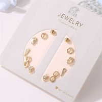 Fashion 6 Pairs Of Geometric Flower Shell Earrings main image 1