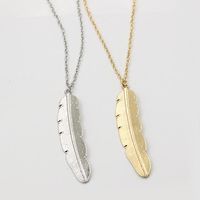 Fashion Alloy Leaf Feather Women's Necklace main image 4