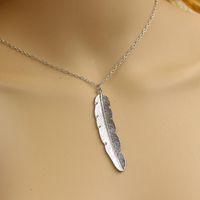Fashion Alloy Leaf Feather Women's Necklace main image 5