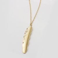 Fashion Alloy Leaf Feather Women's Necklace main image 6