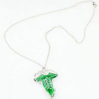 Europe And The United States Explosives Lord Of The Rings Elf Leaf Brooch Necklace main image 4