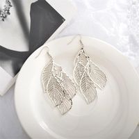 Fashion Leaf Plating Alloy No Inlaid Earrings main image 4