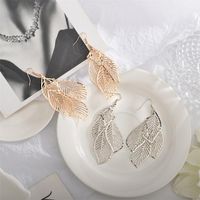 Fashion Leaf Plating Alloy No Inlaid Earrings main image 5