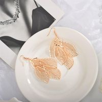 Fashion Leaf Plating Alloy No Inlaid Earrings main image 3
