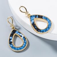 Fashion Simple Earrings Snakeskin Pattern Retro Alloy Drop Shape Christmas main image 4