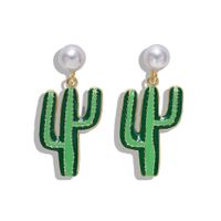 Alloy Drop Oil Pearl Stitching Earrings Sleek Minimalist main image 6